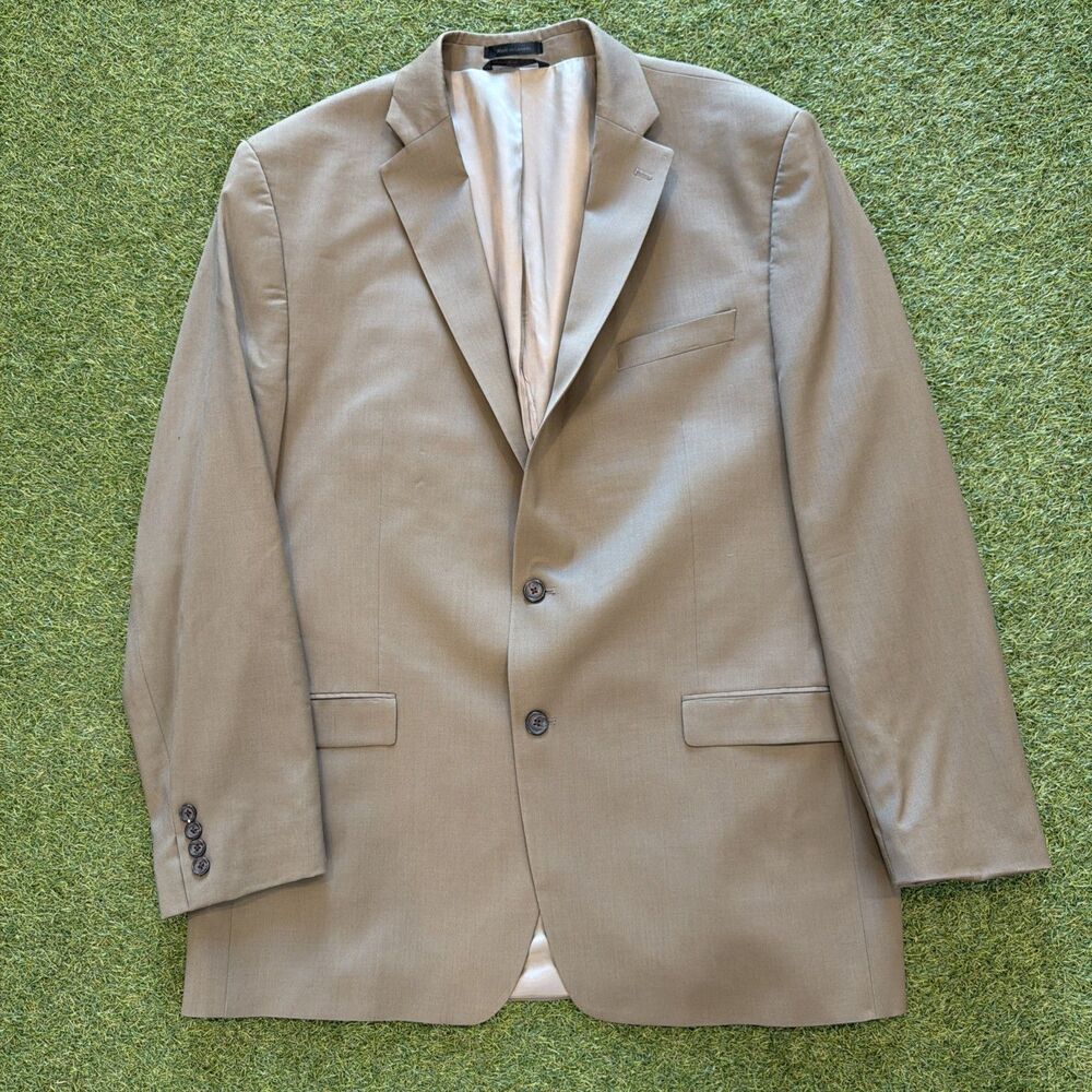 LAUREN Ralph Lauren Men’s 50 L Blazer Sport Coat Blue Tan Wool Blend